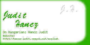 judit hancz business card